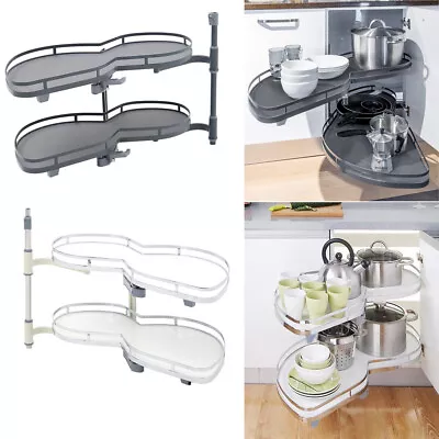 Kitchen Magic Corner Unit Carousel Storage Unit Pull Out Shelf Trays Soft Close • £129.95