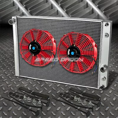 3-row Aluminum Radiator+2x 12 Fan Red For 91-96 Corvette 5.7l L98/lt1 Zr-1 V8 • $155.88