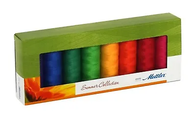 Mettler Thread Silk Finish 100% Mercerized Cotton Sewing Set; 8 Spools Summer... • $16