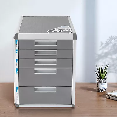 4/5/7 Drawer Desktop File Cabinet Storage Filing Cabinet W/ Label Lock Office • $69.99