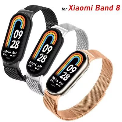 Milanese Loop Strap For Xiaomi Mi Band 8 NFC Stainless Miband8 7 6 5 Bracelet • $10.20