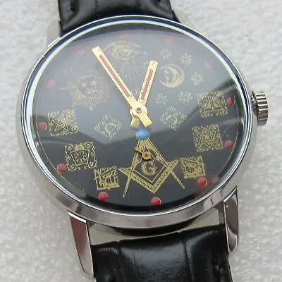 USSR. Retro SOVIET Mechanical Watch ZIM Masonic Signs. With Strap Cal.2602 (7) • £61.14