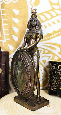 Egyptian Goddess Of Magic & Motherhood Isis Ra With Reed Shield Figurine Decor • $44.99
