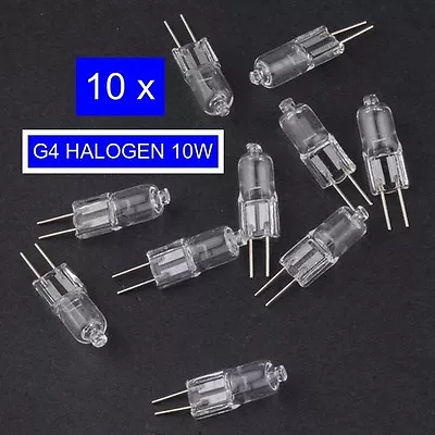 10 X G4 HALOGEN LIGHT BULB - 10W - 12V - WHITE GLOBE LAMP • $5.45