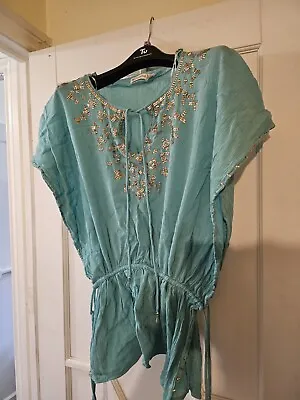 Accessorize Blue Kaftan Beach Cover Up Size Small 8-10 • £1.50
