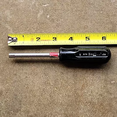 Xcelite 3/16  Black Handle Nut Driver No.6 USA • $11.95