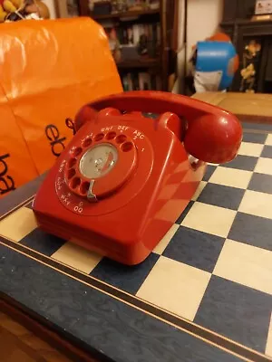 Vintage 1960s GPO 706L AEG66/2A Rotary Dial Red Telephone UNTESTED • £34.99