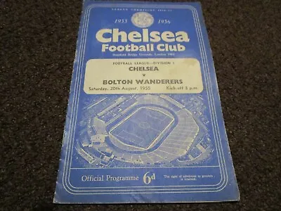 £5.99 • Buy CHELSEA  V  BOLTON WANDERERS  1955/6  AUGUST 20th Inc. CHELSEA TEAM GROUP PHOTO