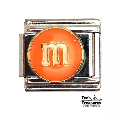 M&M's Crispy Candy Vintage Licensed Casa D'Oro Link 4 Italian Charm Bracelet • $12.95