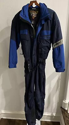 Obermeyer Ski Suit One Piece Snowsuit Snow Bib Summit Vtg Retro 90s Mens SMALL • $135