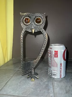Vintage Metal OWL Sculpture ? Art Display Figure • $12.50