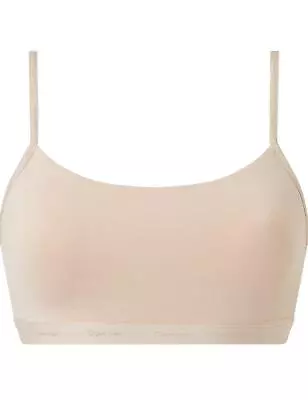 Calvin Klein Bralette Bra Top 000QF6757E Form To Body Natural Comfortable Bras • £16