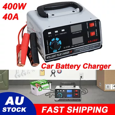 400W 40A 12/24V Car Battery Charger Smart Pulse Repair Boat  Truck Trickle 40Amp • $51.45