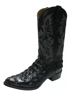 Mens Western Wear Boots Black Alligator Print Cowboy Dress J Toe Botas Vaquero • $119.99