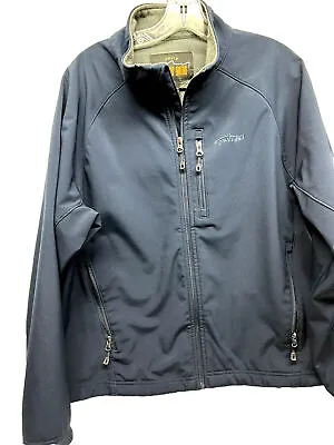 Orvis Trout Bum Mens Medium Blue Full Zip Soft Shell Polyester Jacket (F2) • $21.59