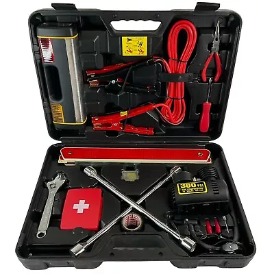 Auto Car Emergency Roadside Assistance 40 Piece Tool Kit Compressor Lug Wrench • $56.96