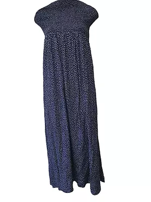 Witchery Strapless Blue Spot Maxi Dress Boob Tube Top Size 10 • $50