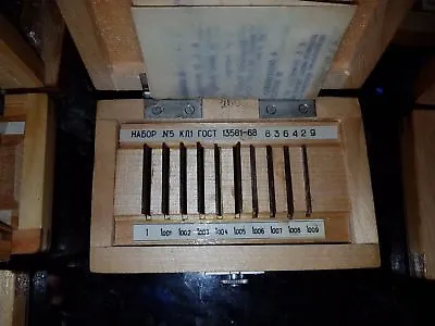 Precision Metric Slip Gauge Block Set №5 (1-1.009) Mm 10pcs USSR Top Grade! • $39.99