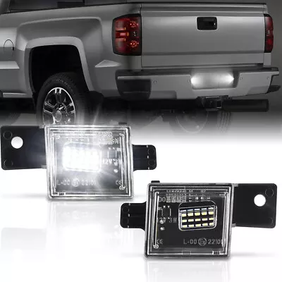 Full White LED License Plate Light Tag Kit For Chevy Silverado GMC Sierra Canyon • $10.95