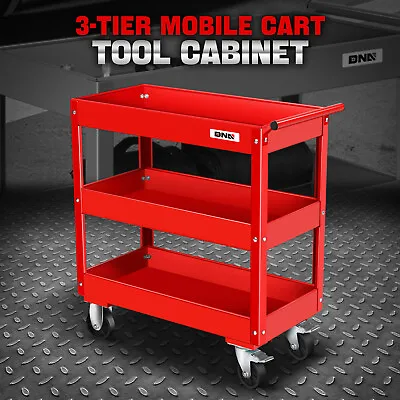 330lbs. 3-Layer Steel Warehouse Garage Office Rolling AV Media Cart W/ Casters • $119.99