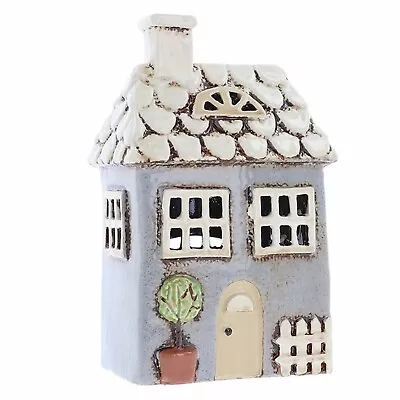 Village Pottery Small Grey Garden House Tealight Holder JD331000 • £18.95