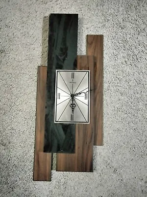 Vintage Verichron Mid Century Modern Floating Wall Clock NOT WORKING For Parts  • $65