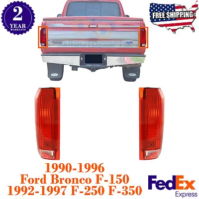 $31 • Buy New Set Of 2 Tail Light Assembly For 1990-1997 Ford Bronco F-150 F-250 F-350