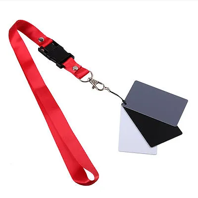 Triple Pocket Digital White Black Gray Balance Card 18% Gray C-wq • £4.84