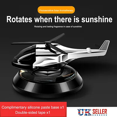 £13.79 • Buy Air Freshener Helicopter Solar Energy Rotating Aromatherapy Diffuser Decoration
