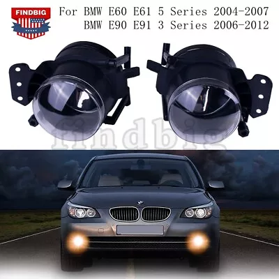 New Pair Of Fog Lights For BMW E60 E61 5 Series 04-07 & E90 E91 3 Series 06-12 • $26.99