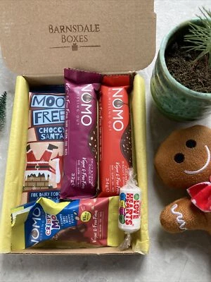 NOMO & MOO FREE Vegan Gluten Dairy Free Chocolate Hamper Gift Box For Christmas • £8
