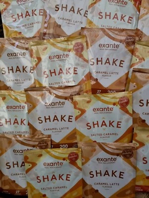 £29.95 • Buy 28 X EXANTE MEAL REPLACEMENT LOW SUGAR SALTED CARAMEL+ CARAMEL LATTE,, FREE POST