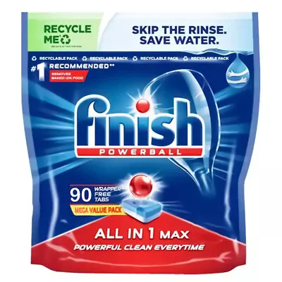 90pc Finish Powerball All In One Max Dishwashing Cleaning Tablets/Pods Capsules • $43