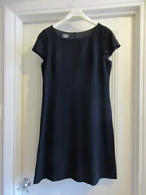 Vintage Marilyn Anselm For Hobbs Black Wool Dress - Size 12 • £10