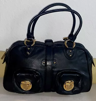 Marc Jacobs Venetia Classic Shoulder Bag Black Soft Genuine Leather Vintage Guc • $150