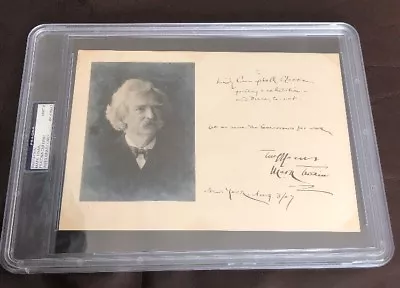 Mark Twain Inscribed Quote Photo Signed Auto Autograph Psa/dna Samuel Clemens🖋 • $12999.99