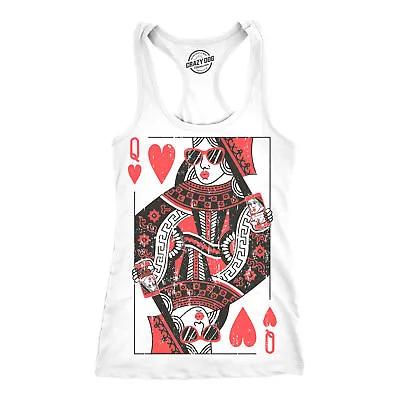 £16.64 • Buy Womens Tank Queen Of Hearts Tanktop Funny Vintage Graphic Cute T Shirt Ladies