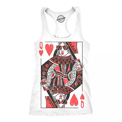£16.64 • Buy Womens Tank Queen Of Hearts Tanktop Funny Vintage Graphic Cute T Shirt Ladies