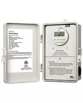 DEWENWILS Pool Pump Timer Outdoor Digital Timer Box Heavy Duty 7-Day Programmab • $42.49