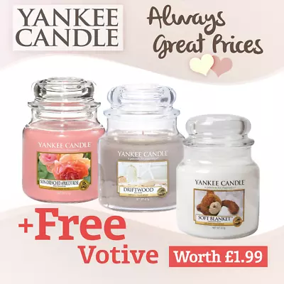 Yankee Candle Medium Jar - Gift Idea - Free Votive • £15.99