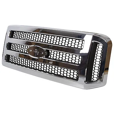 For Ford 2005-2007 F250 F350 2005 Excursion Grille Chrome Shell W/ Gray Insert • $92.65