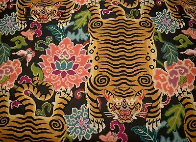 Tiger Eye Slate Multicolored Animal Floral Print P Kaufmann Fabric • $29.90