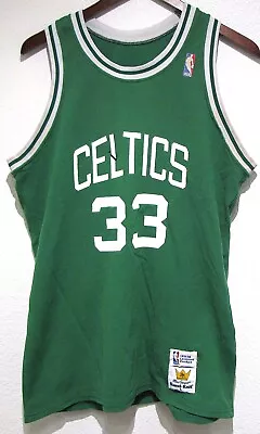 Vtg LARRY BIRD Sand Knit Boston Celtics Jersey LARGE 80s Distressed MacGregor L • $31.50