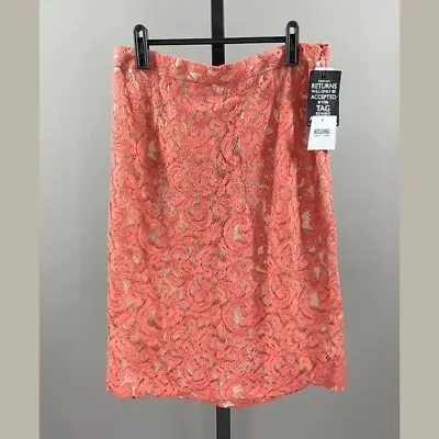 NEW Moschino Cheap & Chic Floral Pencil Skirt Womens 10 Pink Tan Cocktail • $49.99