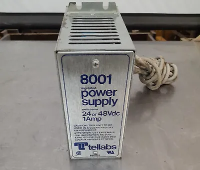 Tellabs 8001 Regulated Power Supply Switchable 24 Or 48Vdc 1Amp - 80 Watts MAX • $39.99