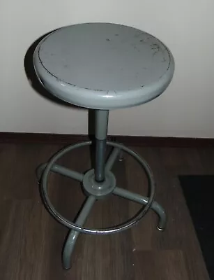 Vintage Adjusto Adjustable Steel Drafting Drafter Swivel Counter Stool 1970s • $650