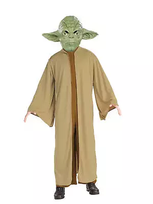 Yoda Costume Mens Official Star Wars Jedi Jumpsuit Hooded Robe Mask Rubies • $69.85