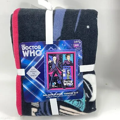 $29.97 • Buy Doctor Who 12th Doctor Clara Missy Dalek No Sew Fleece Blanket Kit BBC 48  X 60 