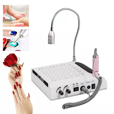 4 In 1 80W Nail Drill  Dust Collector LED Lamp Drill Pen Nail Manicure Machine  • $52.25