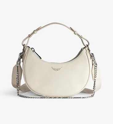 Zadig & Voltaire Cow Leather Underarm Bag Crossbody Bag For Women Beige • $126.07